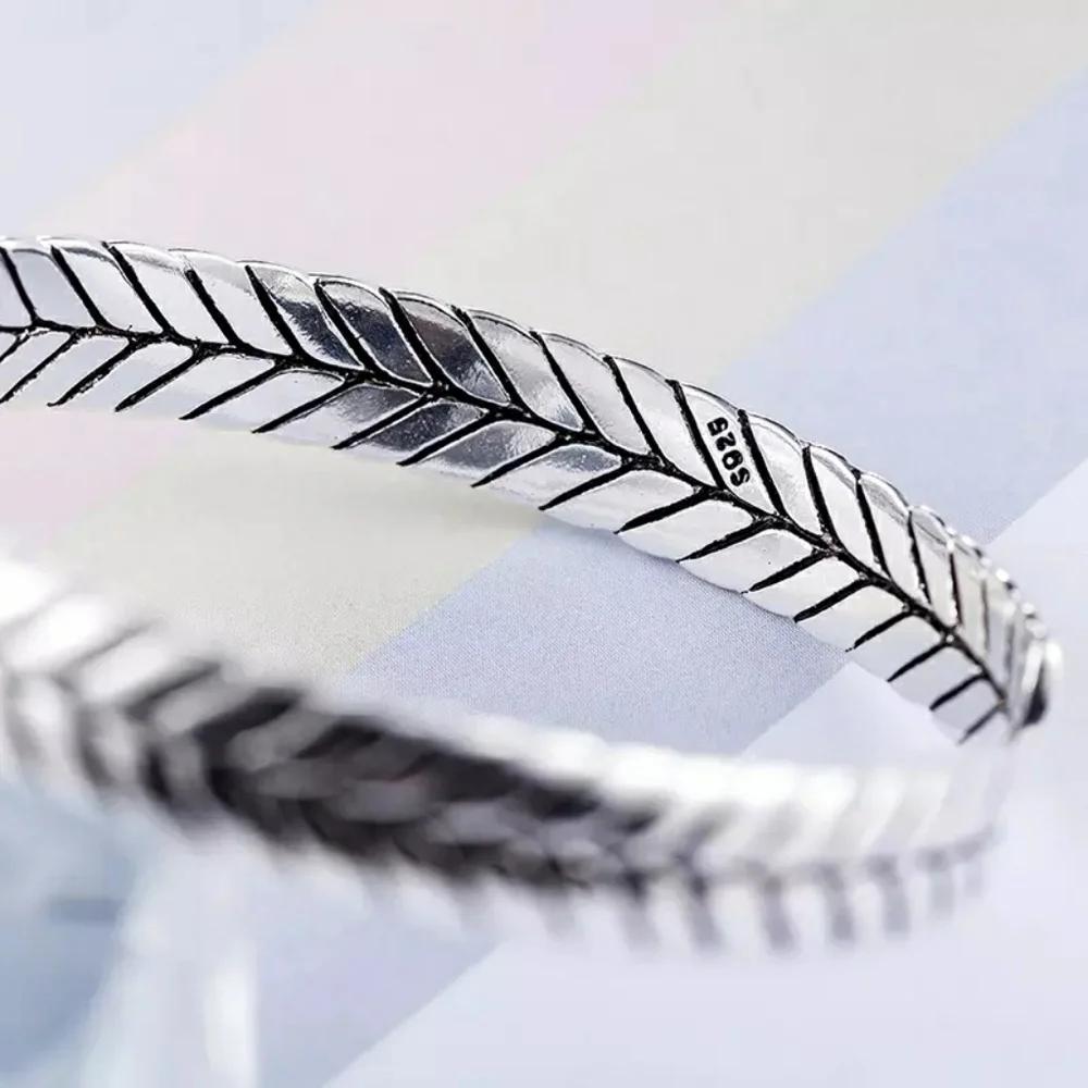 NEW 925 Silver Thick Arrow Bangle Bracelet Cuff - Picture 4 of 13